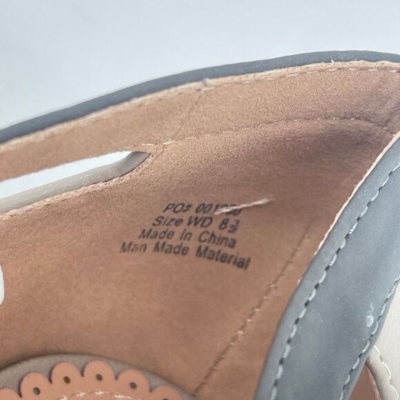 Brinley Co. Olina Grey Faux Leather T-Strap Mary Jane Heels, Size 8.5, NIB - Picture 10 of 15